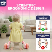 TOY Life 3-in-1 Baby Push Walker & Activity Center, 12+ Months - Pink - image 4