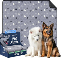 Washable Pee Pads for Dogs, Waterproof - Gray / 72"x72" (Pack of 1)