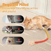 Cat Toys Chew Ropes,3Pcs Natural Catnip Chewing Rope,Safe Teeth Cleaning Toy for Indoor Kittens,Interactive Cat Nip Kitty Toys for 24 Inches All Breeds