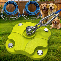 Heavy Duty Dog Tie Out Stake with 2x20FT Cables for Outdoor - Dog Stake+2X20ft Cable/200lbs - image 2