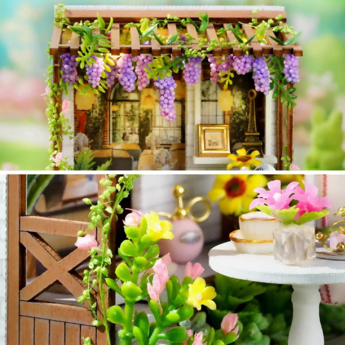 OZJAY Warm Christmas Lodge miniature house kit for adults with LED lights - view 34