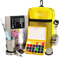 Funto Mini Watercolor Paint Set - 24-Color Yellow Set