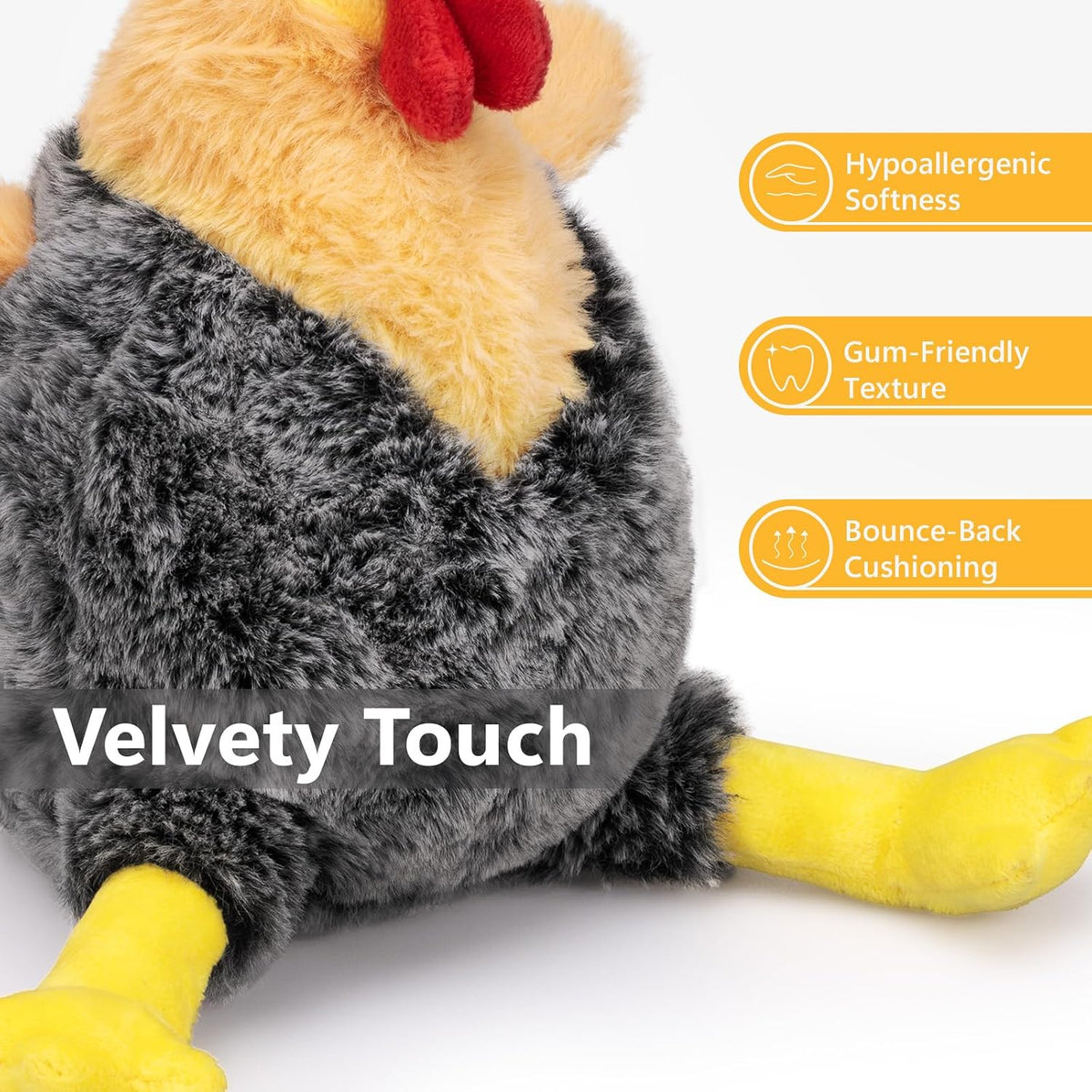 Soft Plush Giraffe Dog Toy for Small & Medium Dogs and Puppies – Essentials for Dogs - Chicken - image 2