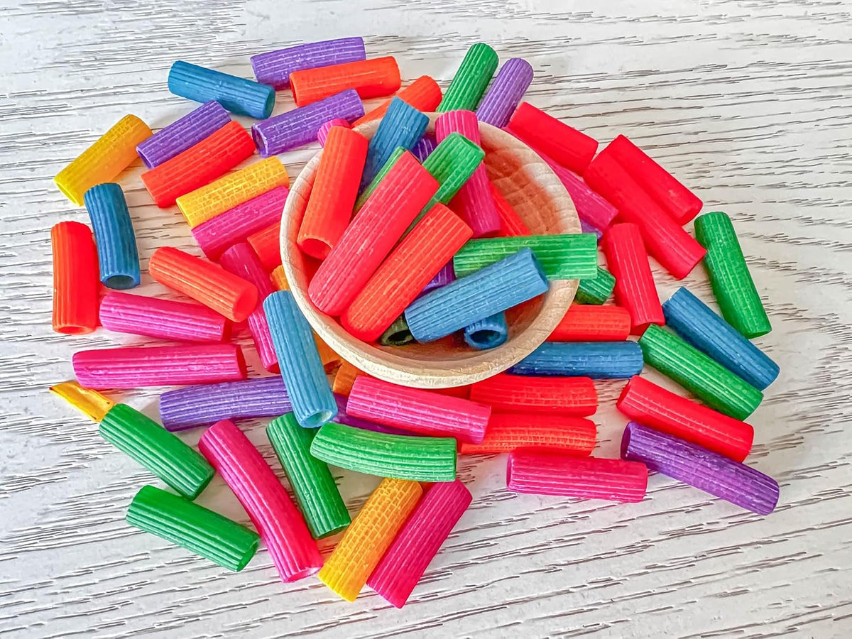 Sensory-N-Stuff rainbow colored elbow pasta sensory bin filler - view 10
