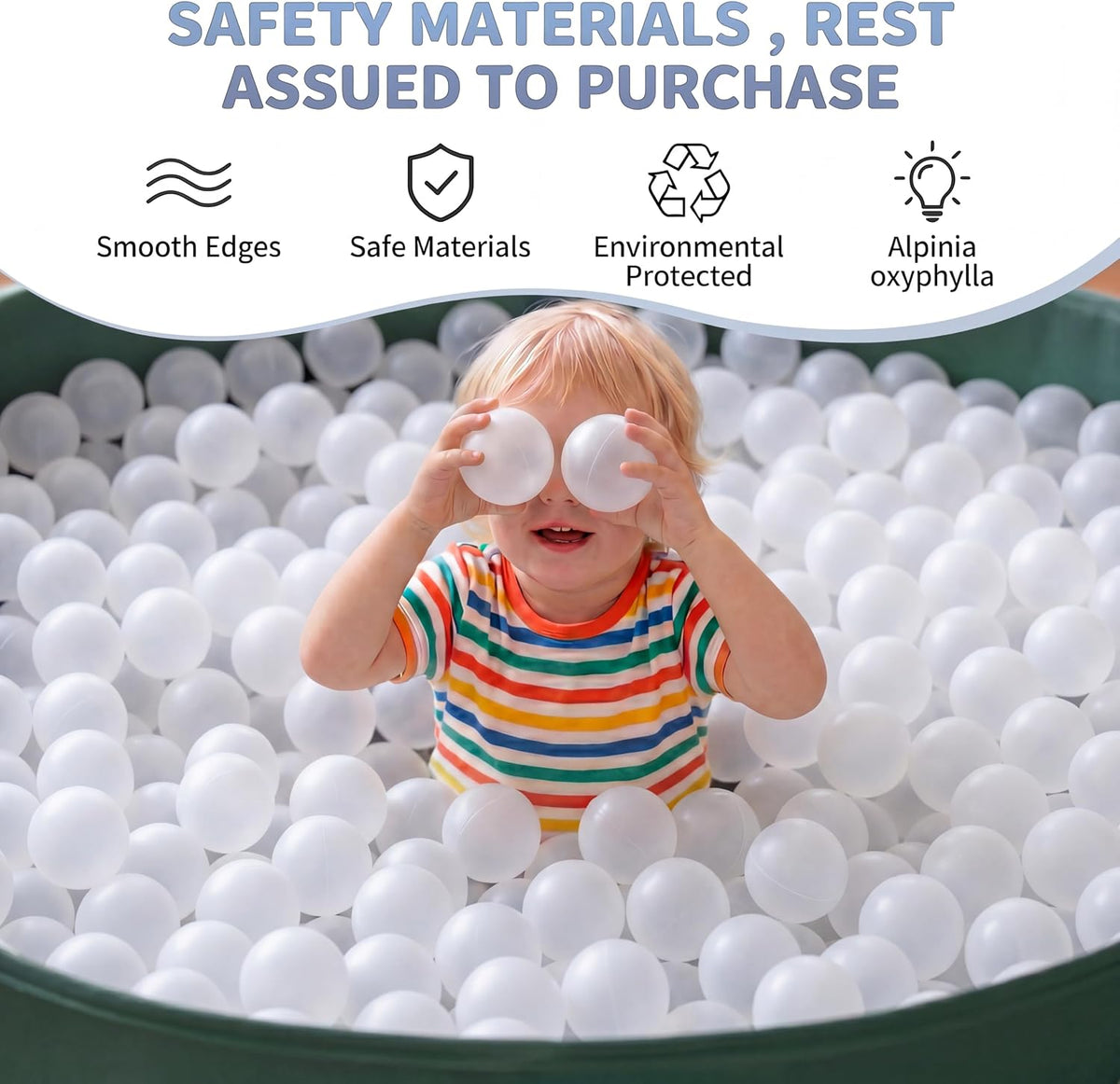 Clear Ball Pit Balls - Crush Proof Plastic Toy Balls for Boys and Girls – Fun for Kids & Family - 100 PACK / Transparent color - image 4
