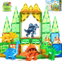 Dinosaur Toys Magnetic Tiles 3D Movable Dinos for Kids 3-5-7