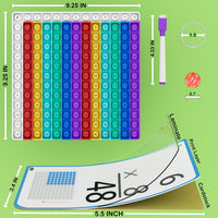 COOVA Multiplication Chart Pop It, Multiplication Game Board - Multiplication Flash Cards - image 4