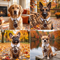 ADOGGYGO Fall Dog Neck Tie - Medium / Mocha - image 2
