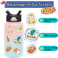 win4pdlay 200 waterproof vinyl stickers for kids with cute kawaii designs for water bottles - view 5