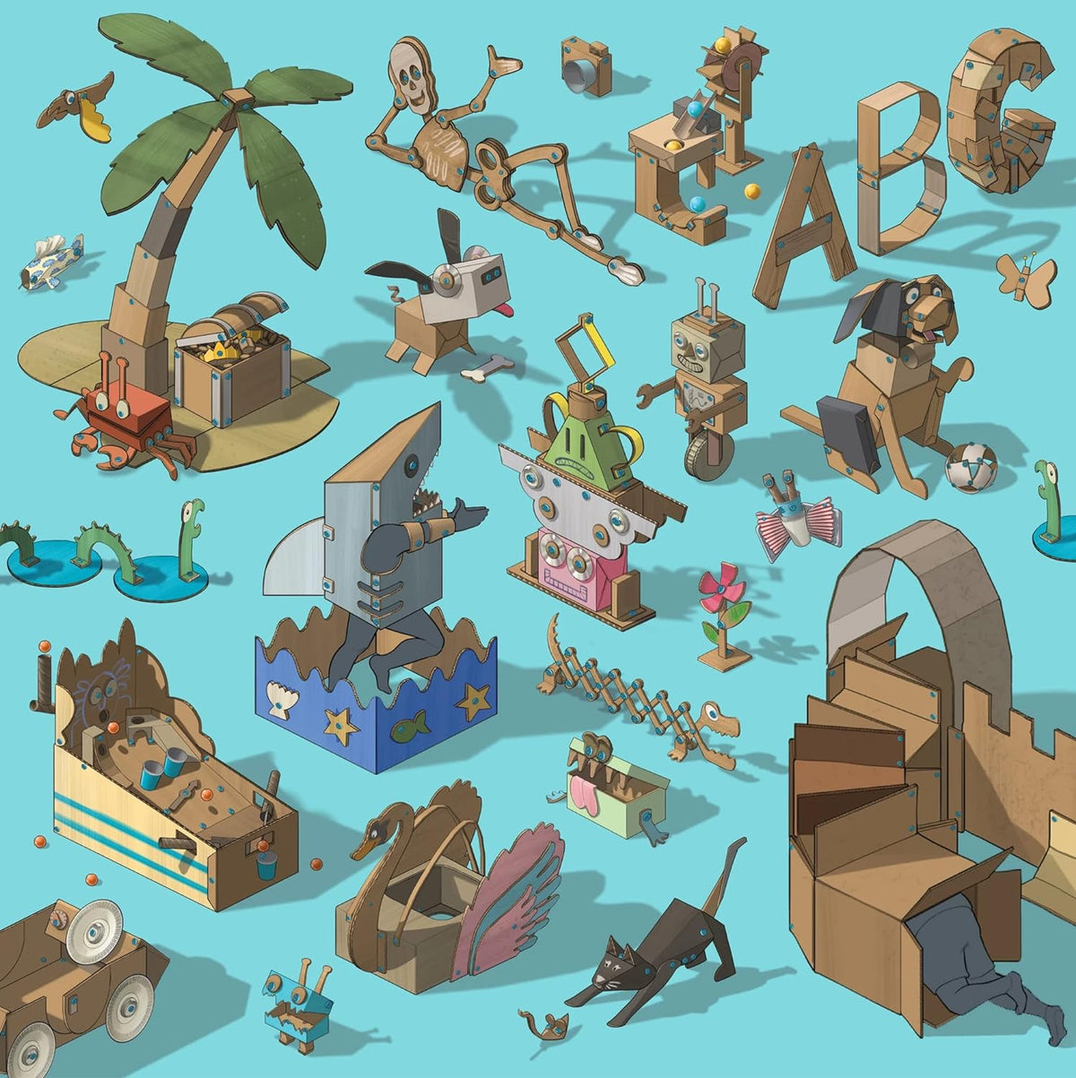 Makedo Explore, Safe Cardboard Construction Tool Kit for Kids - image 4