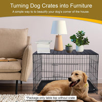 Petmystify black foldable aluminum dog crate topper with magnets, 43.5 by 28 inches - view 2