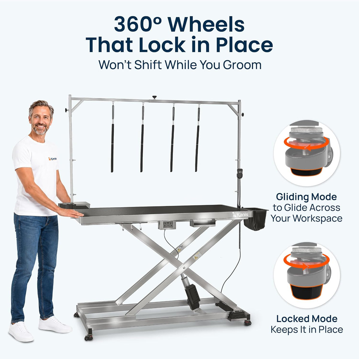 Professional Electric Dog Grooming Table, Heavy Duty - STAINLESS STEEL / 60" - image 3