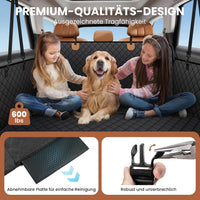 A-Pce 600D Heavy Duty Dog Car Seat Cover for Back Seat - Dark Black / Large - image 4