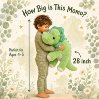 gnomantic Turtle Weighted Stuffed Animals, Plush Pillow for Kids – Fun for Kids & Family - Green Dinosaur / Large / Dinosaur - image 2