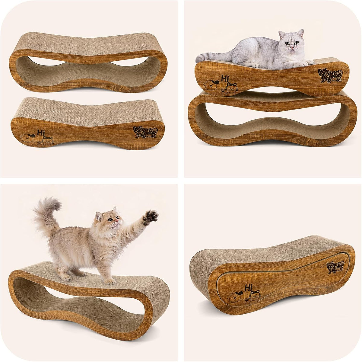 Cat Scratcher, 2 in 1 Cardboard Cat Scratchers for Indoor Cats Scratch Pad – Essentials for Cats - 70CM - image 4