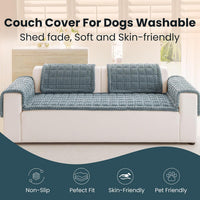Couch Cover for Dogs Washable - Blue Gray / 27.6" x 82.7" - image 2