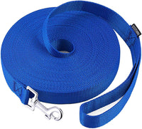 Long Dog Leashes for Training 15/20/30/50/100FT Lead for Medium Small - 3/4 Inch x 50 Feet / Blue