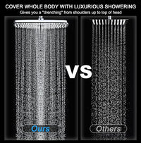 High Pressure Rain Shower Head: Upgrade Shower Heads with Handheld Spray Combo with Fixed Showerhead and 10 Sprays Handheld Shower Head, Detachable Shower head Built-in Magnetic Docking and Power Jets
