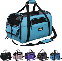 EliteField Soft-Sided Pet Carrier for Cats & Small Dogs – Essentials for Dogs - 17.0"L x 9.0"W x 12.1"H / Sky Blue