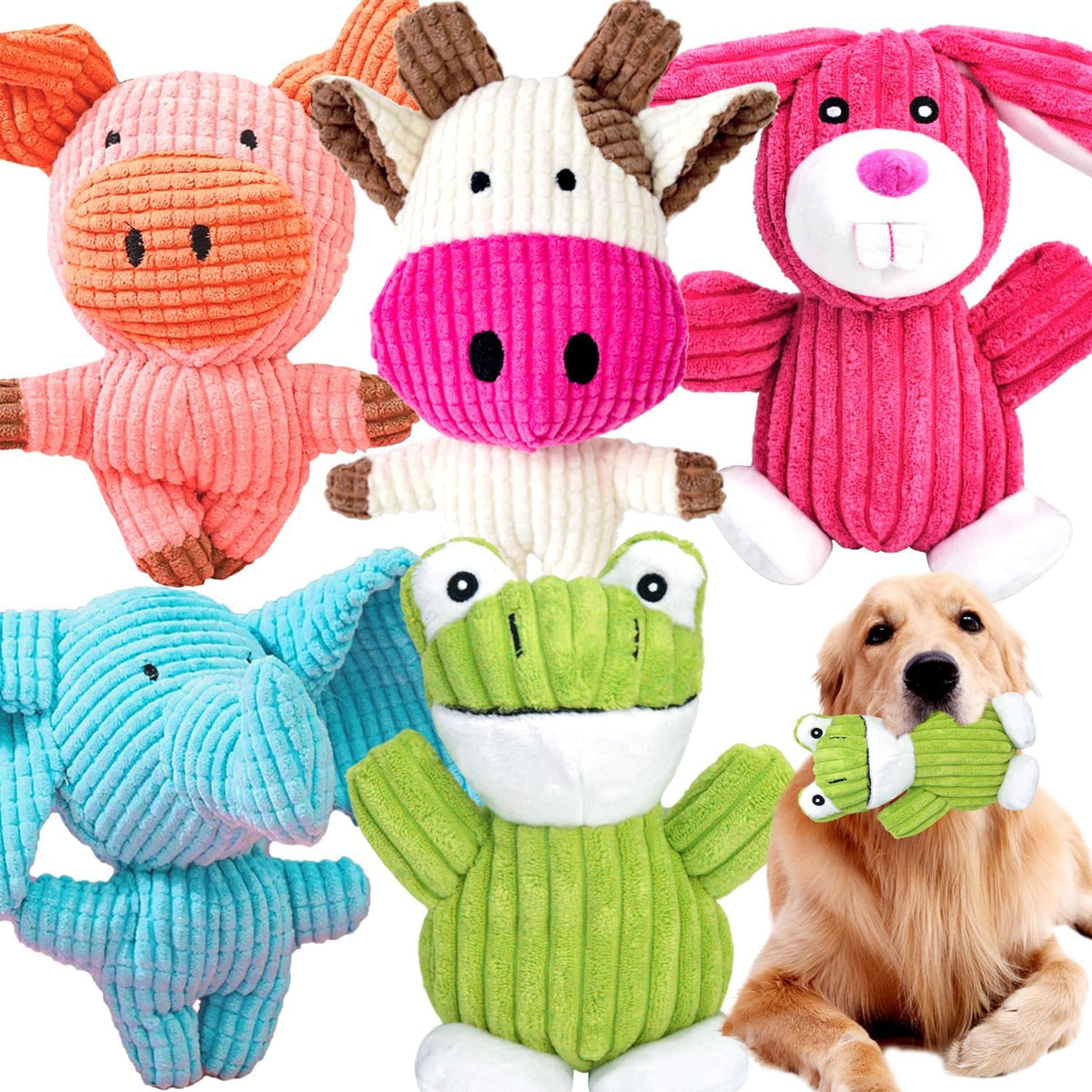 Dog Squeak Toys Puppy Toys - 5 pcs dog toys