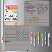 Mr. Pen, Magnetic Dry Erase Chore Chart for Fridge, 10"x10" - Silver - image 3
