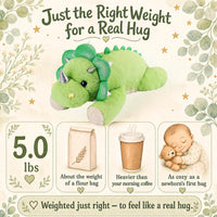 gnomantic Turtle Weighted Stuffed Animals, Plush Pillow for Kids – Fun for Kids & Family - Green Dinosaur / Large / Dinosaur - image 3