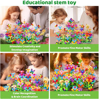 Doloowee 184-piece flower garden building toy set with colorful flowers and storage box - view 8