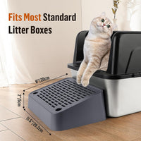 Cat Litter Box Step, Large Cat Litter Ramp with Filter Function - Dark Grey - image 4