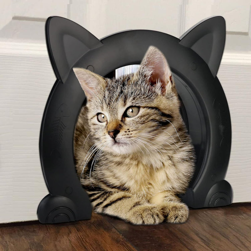 Cat Door Interior Door,Hidden Pet Litter BoxPet Door for Cats up to 25 lbs Pet Box,Pass Through - A / X-Large
