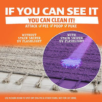 ANGRY ORANGE Pet Stain Remover Kit for Dog Urine - Enzyme Cleaner - Citrus - 32 oz + UV Flashlight