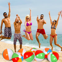 30 Pack Beach Balls Bulk, Inflatable Pool Beach Toys for Summer – Fun for Kids & Family - 12" Rainbow - image 4