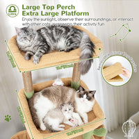 Globlazer Z78 Heavy Duty Cat Tree for 20lbs Large Adult Cats - Green / 78 inch - image 2