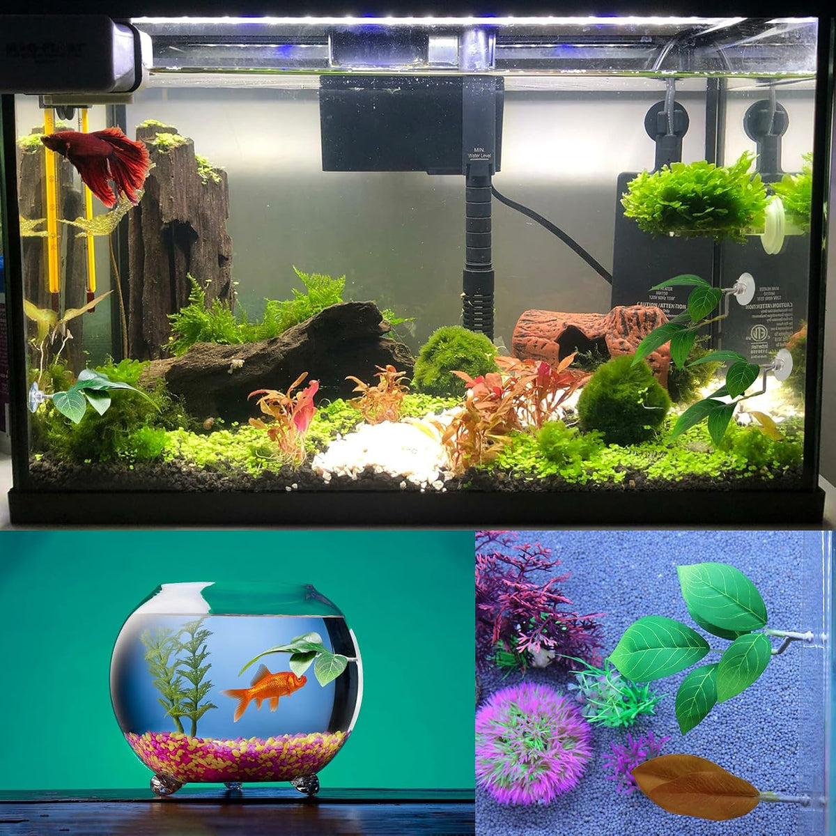 Fish Leaf Pad Fish Tank Accessories Aquarium Décor Simulating 3 pcs - 3 - image 3