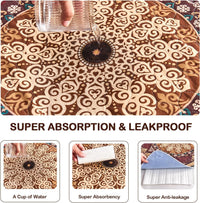 Washable Pee Pads, Super Absorbent Puppy Pads - Brownish Black Medallion / 72"*72"(Pack of 1) - image 3