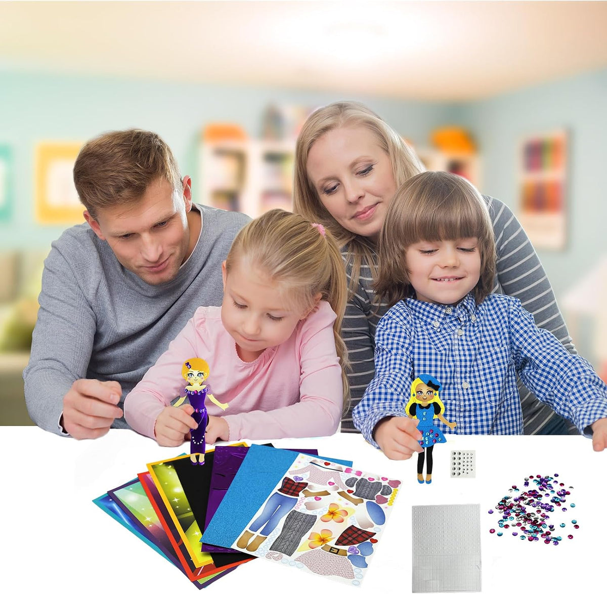 VKPI 4 Butterflies Foam Art Crafts Gift Kit - Dress Ups - image 3
