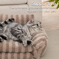 Hollypet Cat Bed Small Dog Orthopedic Couch Beds for Pets up to – Essentials for Cats - 21"L x 15"W x 8"Th / Khaki - image 4