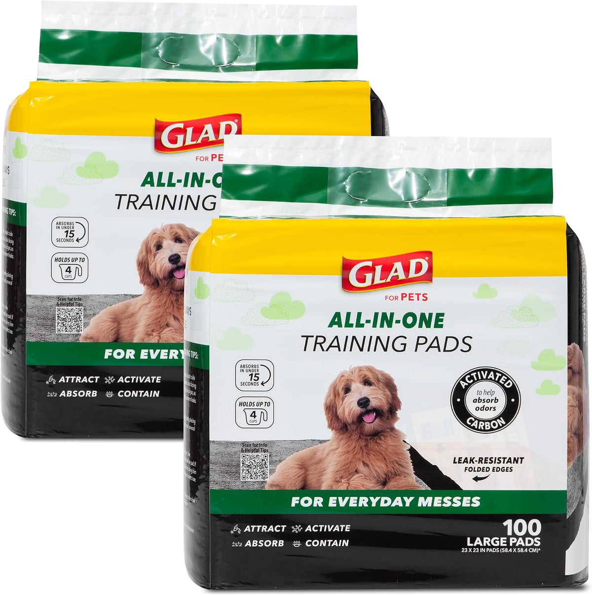 Glad for Pets, Activated Carbon Disposable, Dog Pee Pads - Large / 200.0