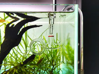 Glass Lily Pipe Spin Outflow with Surface Skimmer for Aquarium Planted Tank (17mm for 16/22mm (5/8'' i.d.) tubing)