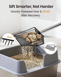 Cat Litter Scoop 43 inch Metal Litter Scooper with Stainless Steel - Upgraded Long Handle - image 3