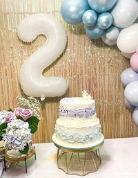 Number Balloons 1st Birthday Decorations - White / Number 5 - image 3
