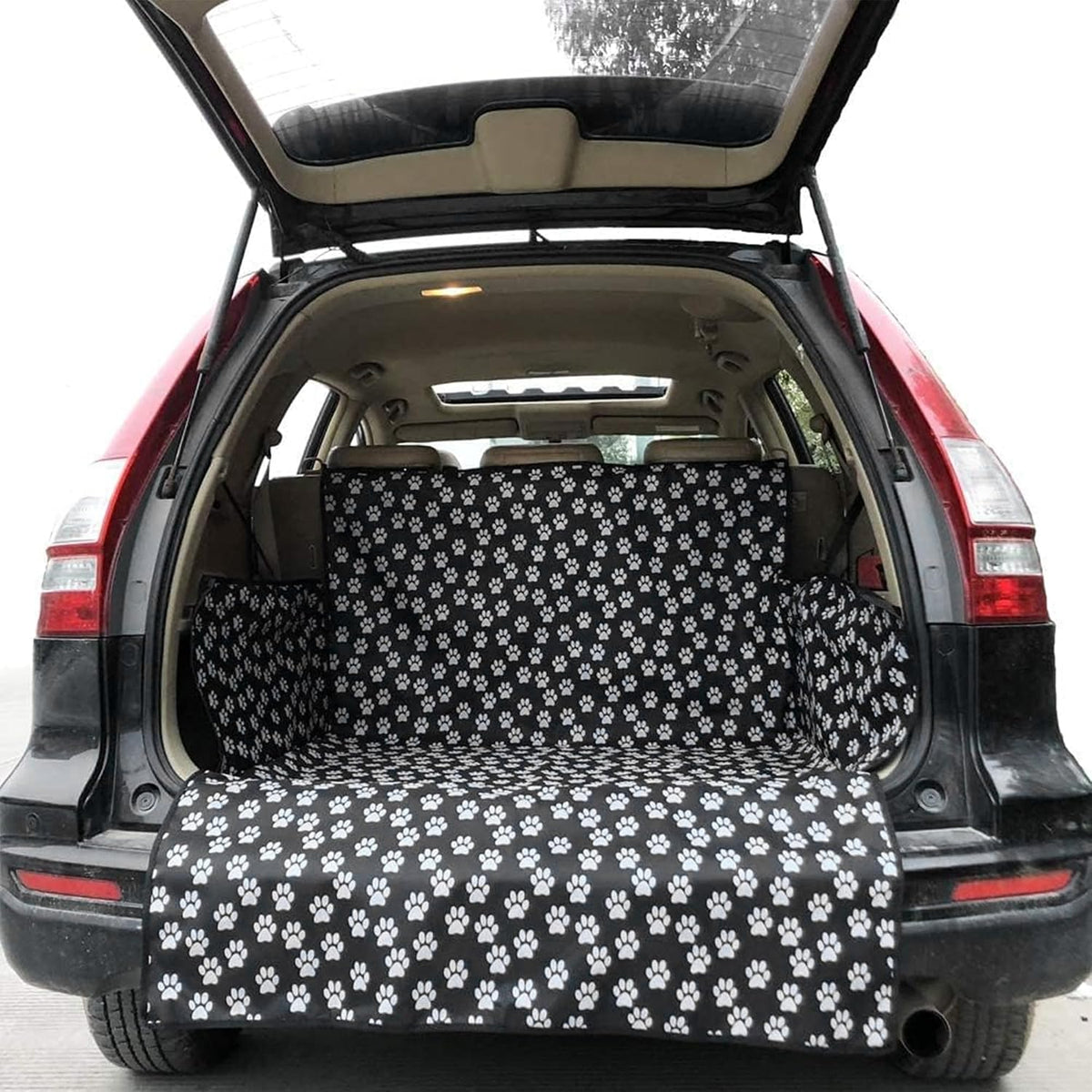 HelloTree SUV Trunk Cargo Liner for Dogs – Essentials for Dogs - Paw Print / 73" x 41" x 13"