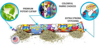 Kitty Kick Stix 15" Catnip Kicker Toy – Set of 2 | Handmade in USA | Interactive Cat & Kitten Toy | Durable Kicker Packed with 100% Potent Catnip for All Breeds (Mystery Choice)