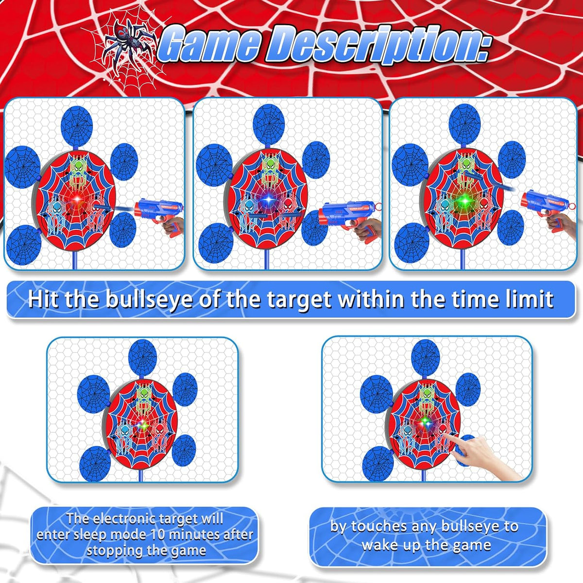 M&LD shooting games toy with electronic targets, lights and soft bullets for kids - view 3
