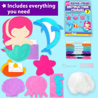 KRAFUN Mermaid Sea Animals Sewing Kit for Kids Age 6+ - Mermaid & Friends - image 2