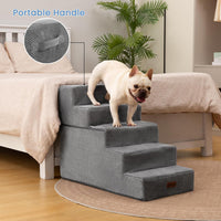 Dog Stairs for Small Dogs & Cats - Grey / 5-Step 22.6" H - image 4