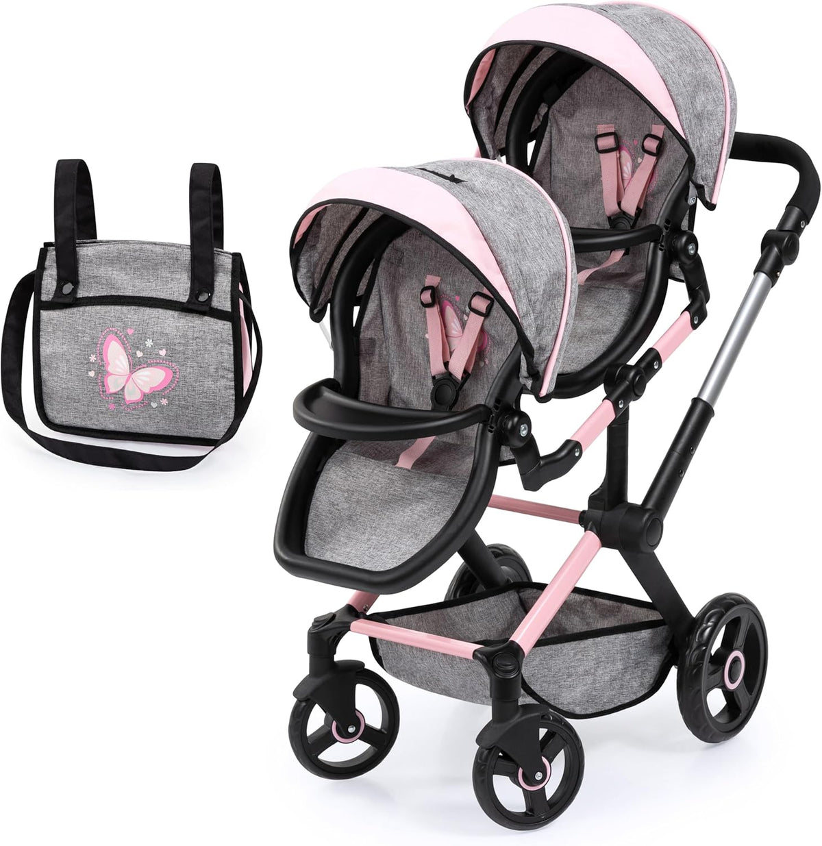 Bayer Twin Doll Stroller, Double Baby Stroller