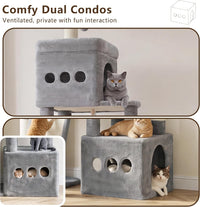 Heybly Cat Tree 72.4-Inch Anti-Tip Cat Tower with Spacious Perches - Light Gray / 72.4 inch - image 3