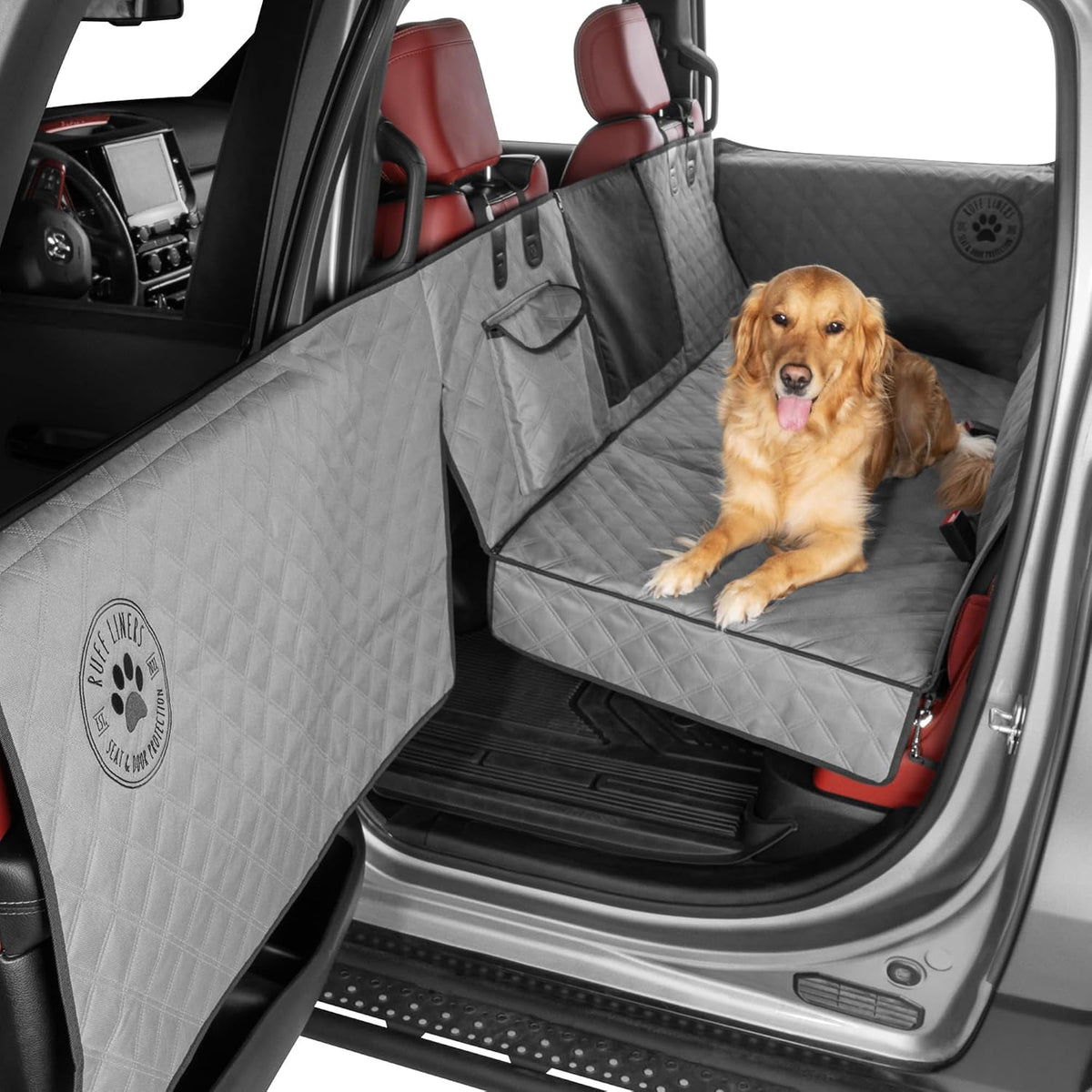 Back Seat Extender for Dogs, As Seen on Shark Tank - Gray / XL - Full-Size Trucks