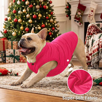 Fleece Lined Dog Jacket for Small Dogs, Winter Dog Coat - Pink / Large - image 4