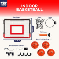 TOY Life Basketball Hoop Over The Door Basketball Hoop – Fun for Kids & Family - Black-Classic - image 2